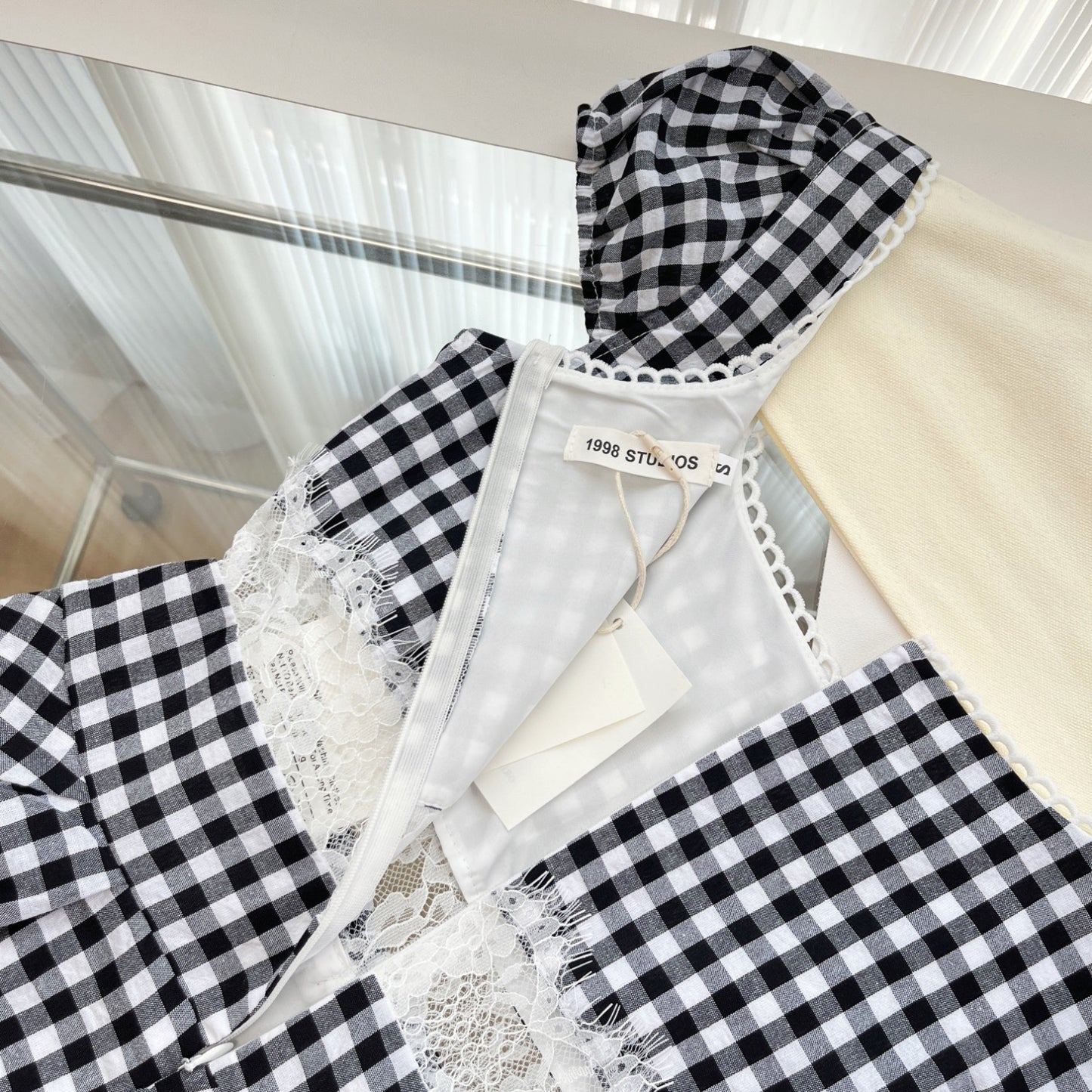 典雅格调 蕾丝格纹优雅千金连衣裙 Elegant Style Lace Plaid Dress for a Graceful Lady