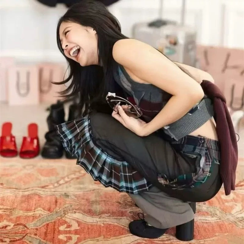 Jeannie同款 马吉拉经典绑带苹果头粗跟鞋 Jeannie-Style Maison Margiela Classic Lace-Up Apple-Toe Chunky-Heel Shoes