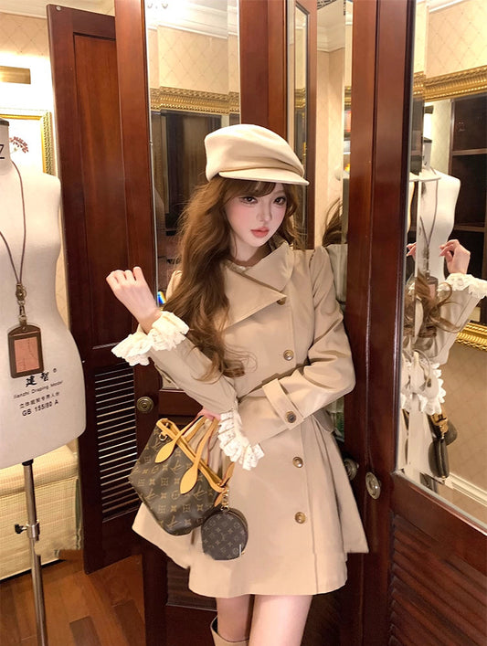 伦敦周末 摩登外套收腰风衣 London Weekend Modern Cinched-Waist Trench Coat