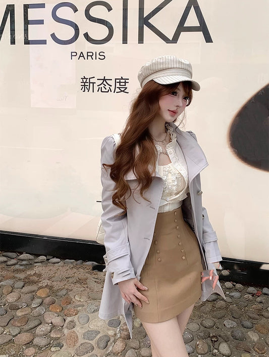 伦敦周末 摩登外套收腰风衣 London Weekend Modern Cinched-Waist Trench Coat