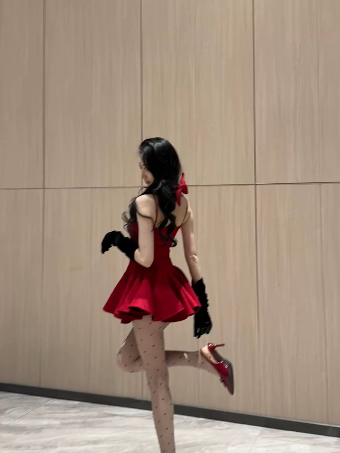 【限量5件】呛口小辣椒 甜辣风吊带红色连衣裙 Sweet-and-Spicy Style Red Spaghetti-Strap Dress