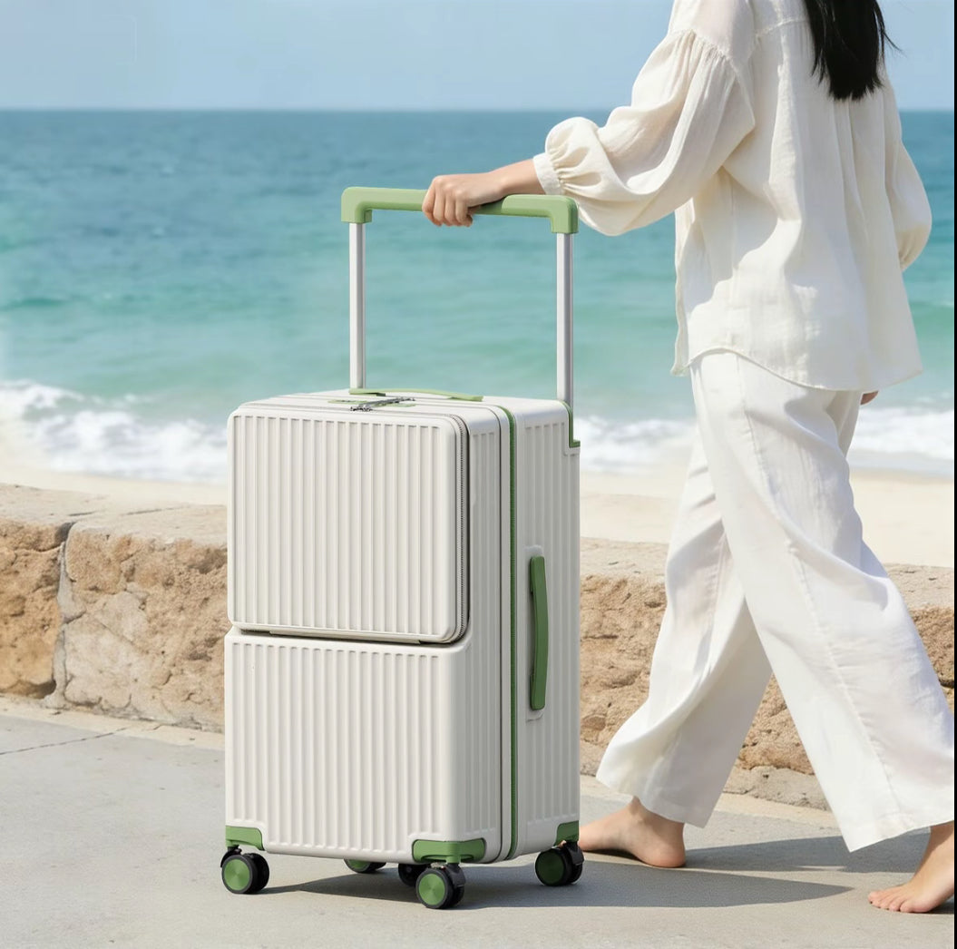 时光漫游 宽拉杆桃皮绒大容量旅行箱 Time Wanderer Macro-Track Peach-Velvet Suitcase