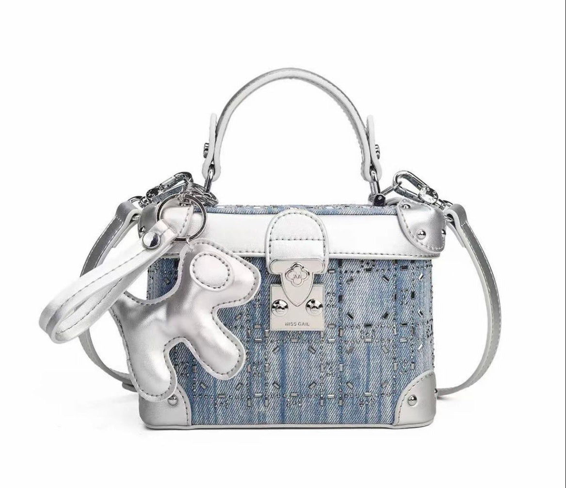 Kira Silver Muse Denim Bag