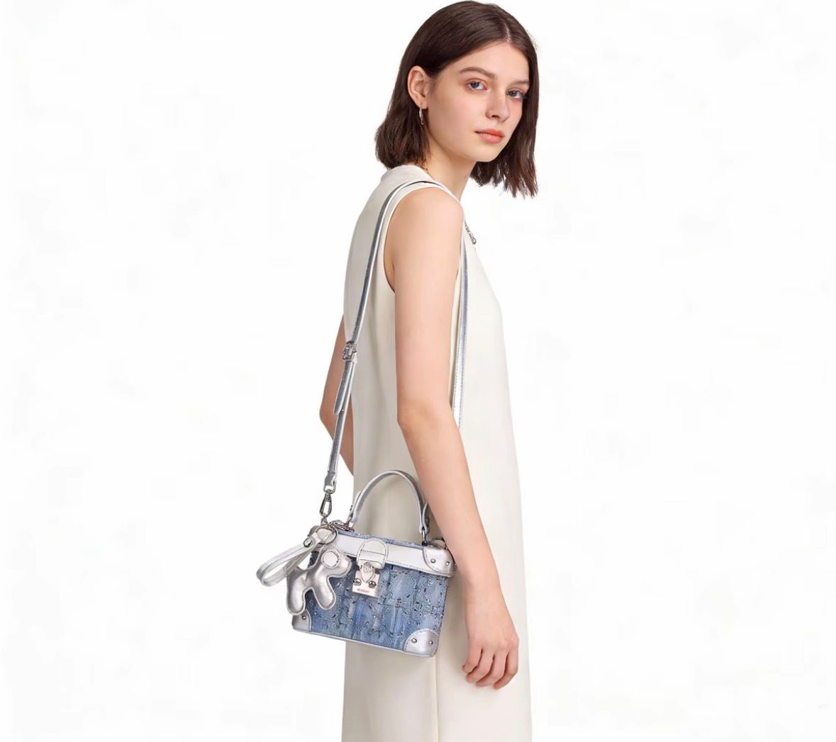Kira Silver Muse Denim Bag