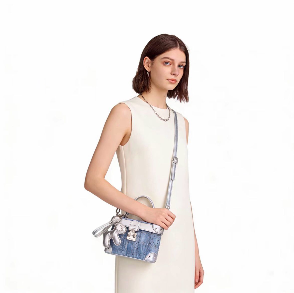 Kira Silver Muse Denim Bag