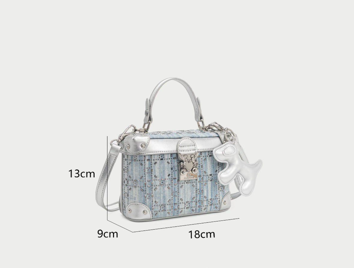 Kira Silver Muse Denim Bag – PINGOFASHION