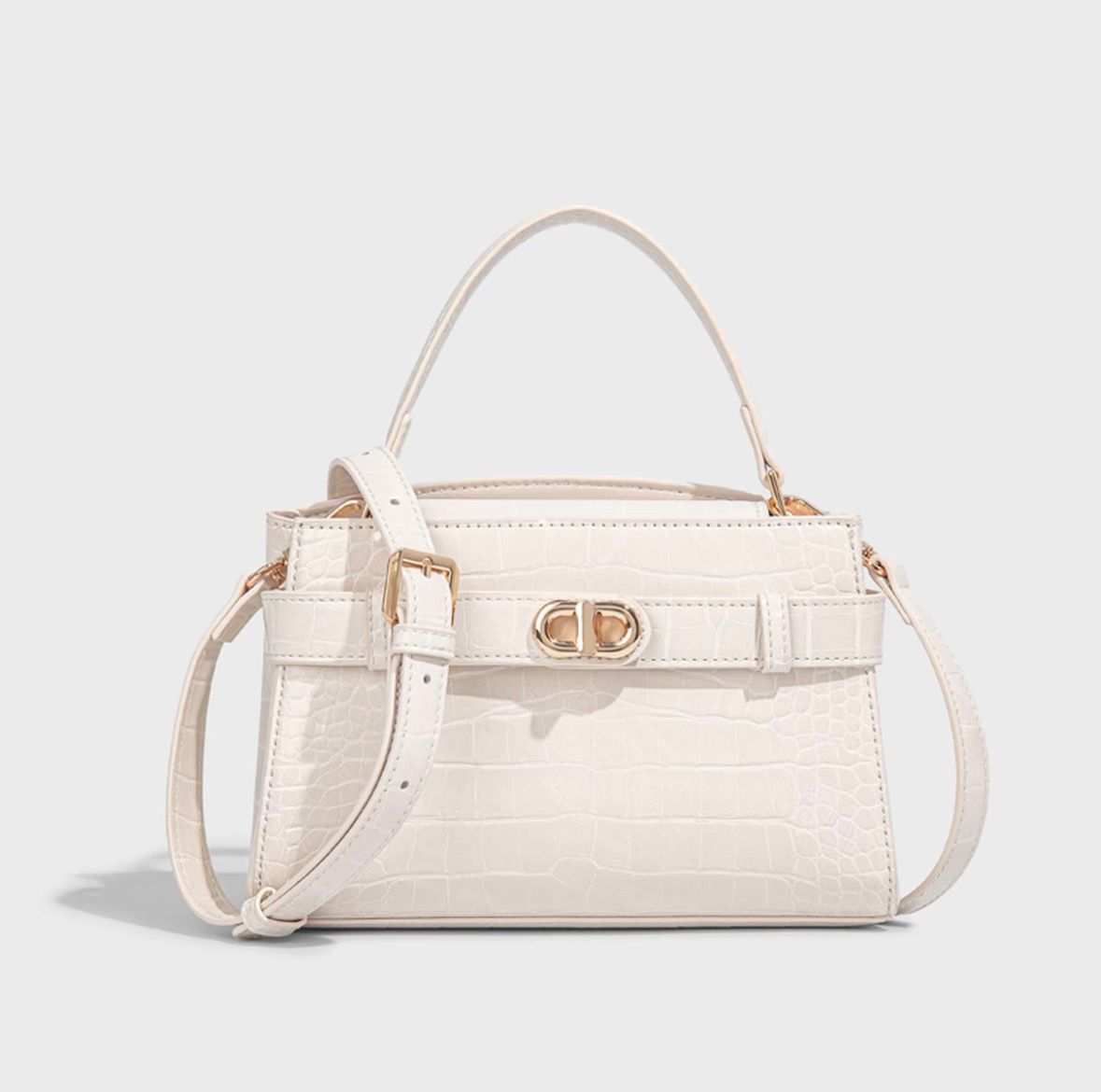 Kally Croc-Embossed Leather Bag