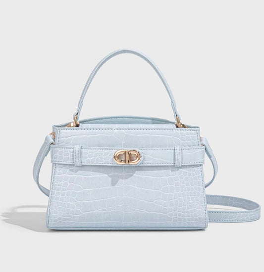 Kally Croc-Embossed Leather Bag