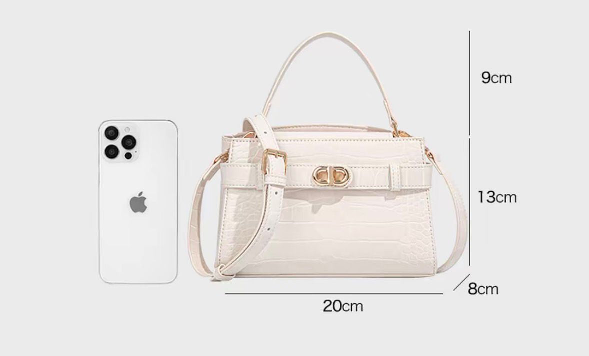 Kally Croc-Embossed Leather Bag