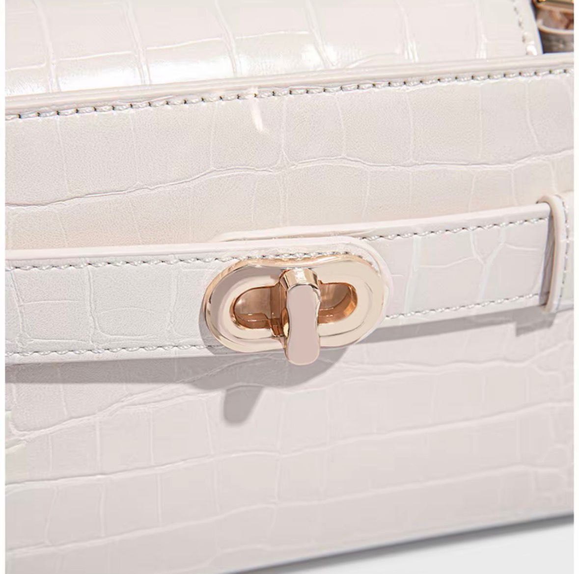 Kally Croc-Embossed Leather Bag